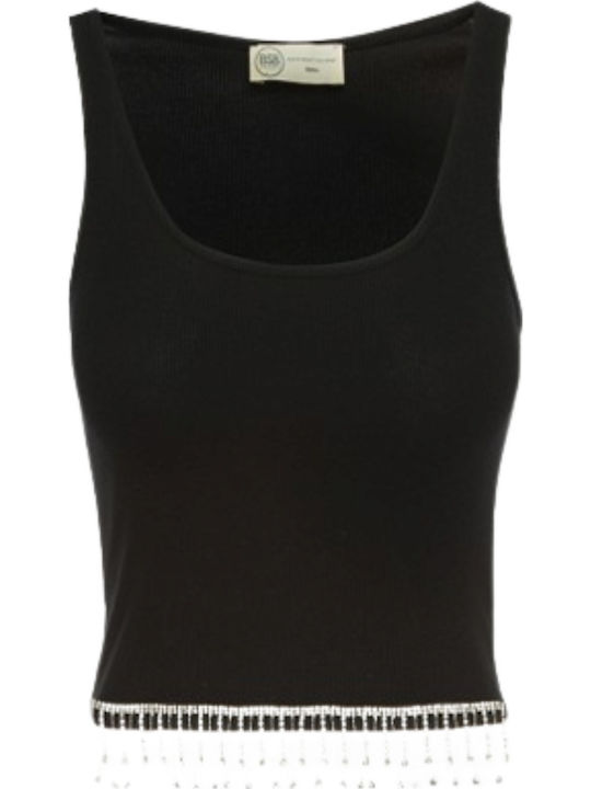 Women's Summer Blouse Sleeveless Black