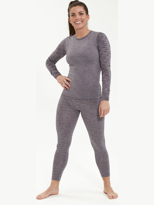 Endurance Damen Bluse L S Crina Seamless Melange 1117 Shark