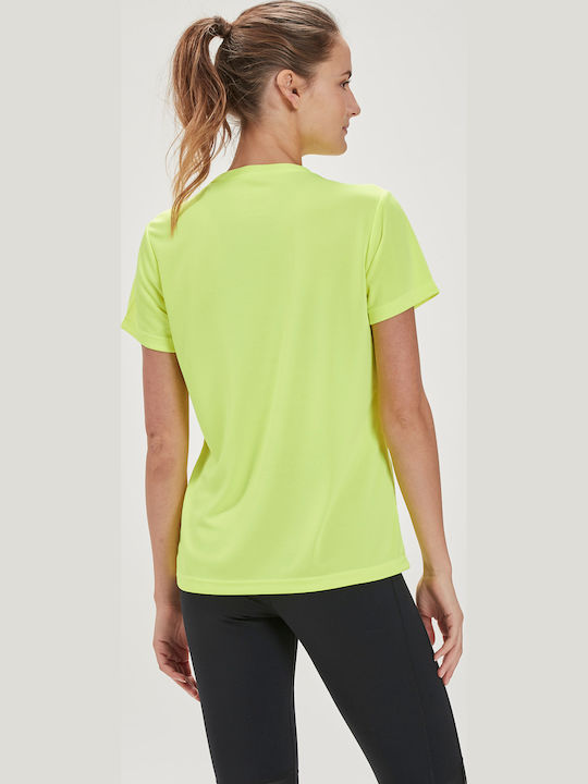 Endurance Tricou Vista W Performance S S Tee 5001 Galben de Siguranță