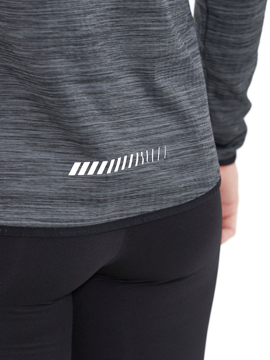 Endurance Bluza L S Littao Melange Tricotată 1001 Negră
