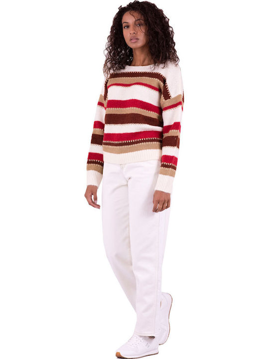 Byoung 'nadim' Striped Knitted Women's Blouse 20810214-200849 200849/barbados Cherry Mix