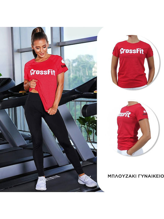 T-shirt Crossfit Red White 23058 H&s Red