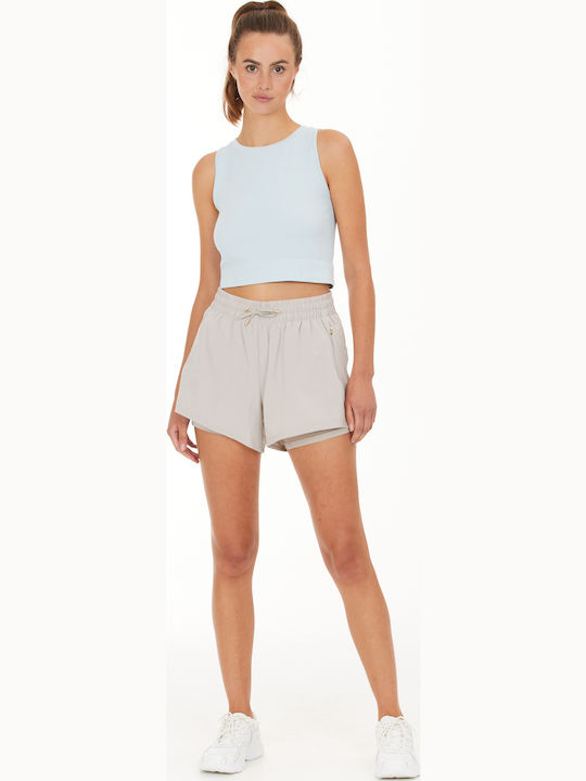 Athlecia Bluza Fără Mâneci Horigami W Top Cropped Fără Cusături 1039 Plein Air