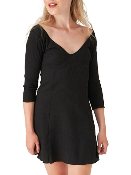 24 Farben Damenkleid Schwarz 20892a