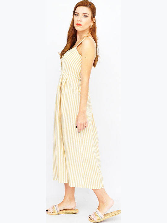 Sommer Maxi Hemdkleid Beige