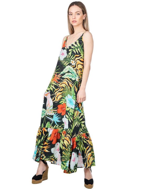 Inoa Rochie de Femei Frill cu Bretele Maxi New Darwin