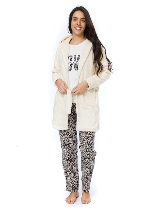 Women's Pyjama Set Robe Fleece 20039a