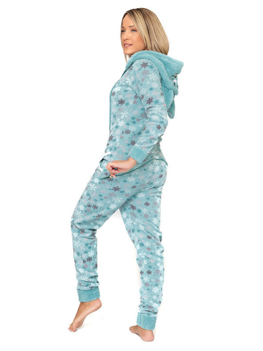 Γυναικεία Πυτζάμα Ολόσωμη Fleece 20192-1