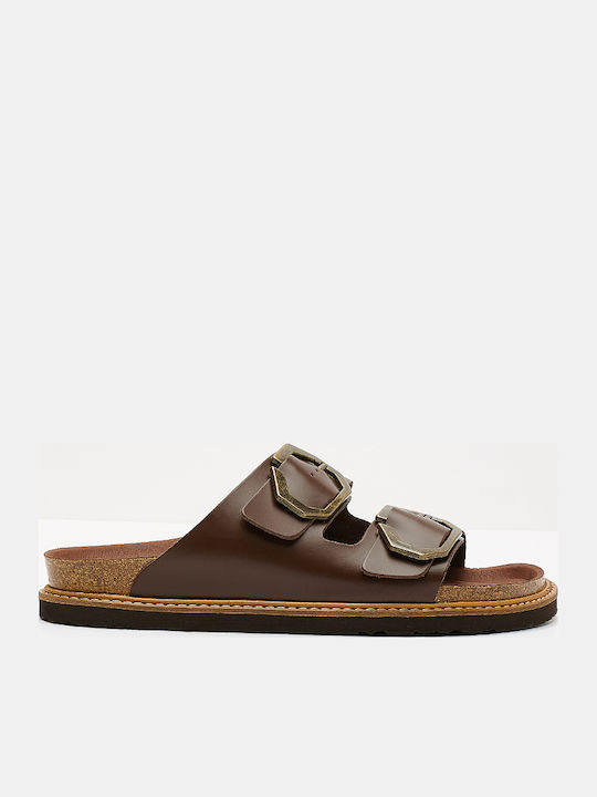 Genuins Sandale Casual Damă Piele Material Maro Gen Galia Brown