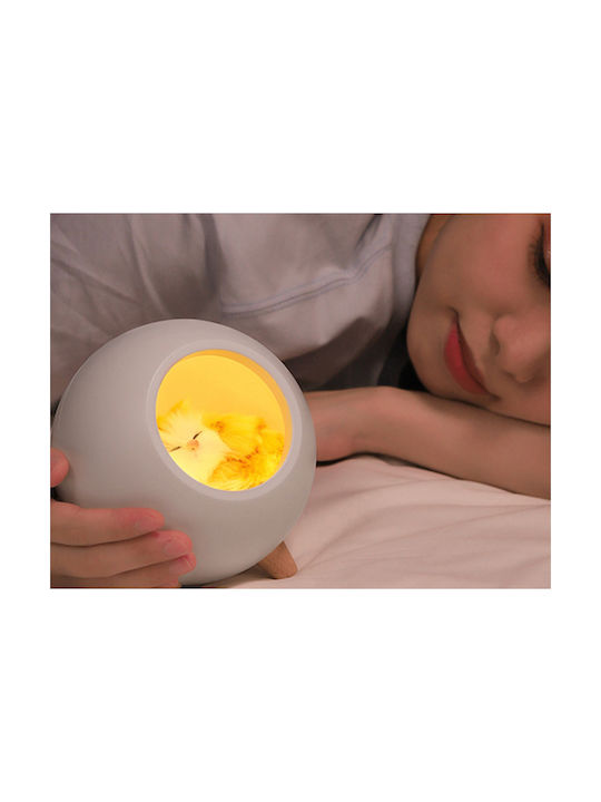 Techkidz Sleepy Cat Nightlight Children White