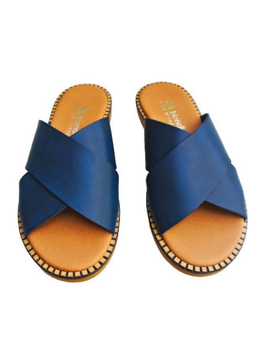 Blondie Anatomische Blaue Pantoffeln Flexibler Sohle Hergestellt in Griechenland Blondie Anatomische Blaue Pantoffeln Flexibler Sohle Hergestellt in Griechenland
