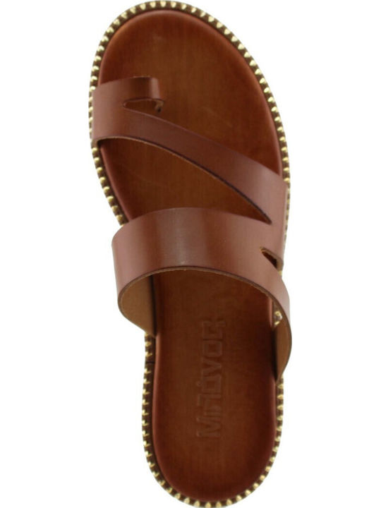 Women's Flat Sandals Leather 109 Tabac Brown