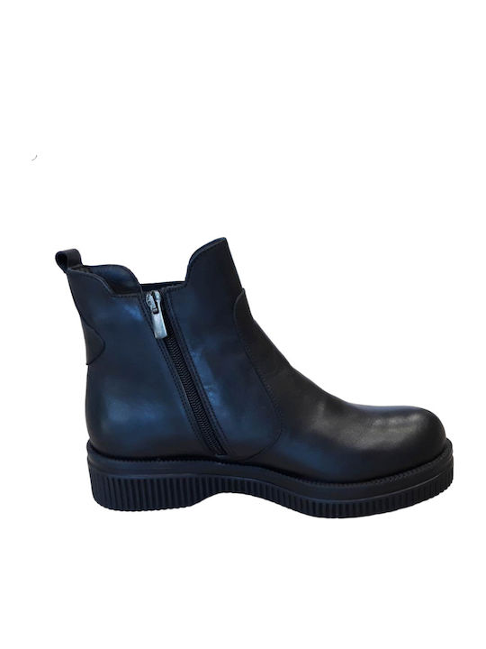 Women's Ankle Boots Platform Zipper Act Vi732m Black
