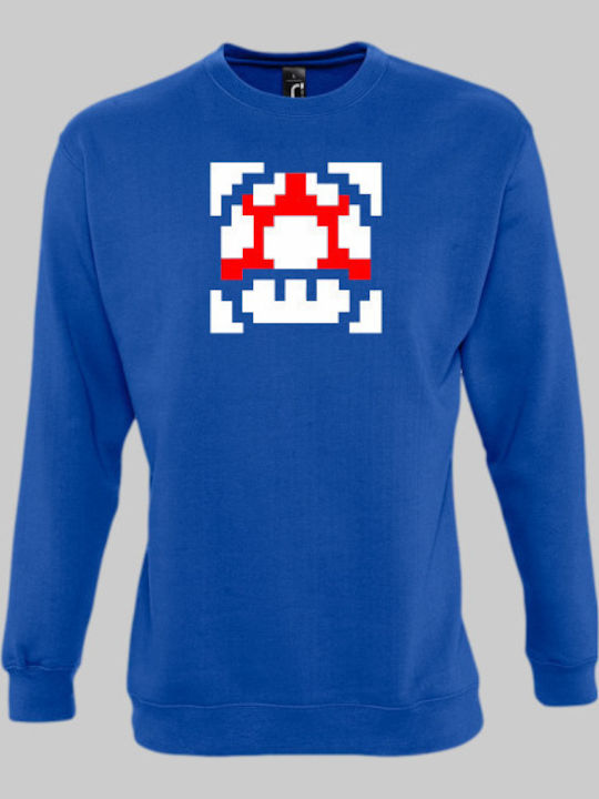Super Mario Mushroom Sweatshirt Royal Blue Super Mario Mushroom Sweatshirt Royal Blue