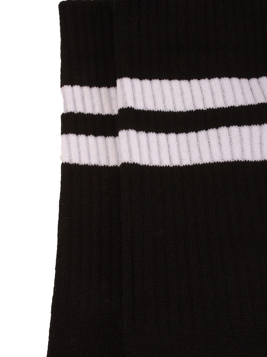 Κάλτσες Closet22 Unisex Πετσετέ Stripes Sc0029-μαύρο