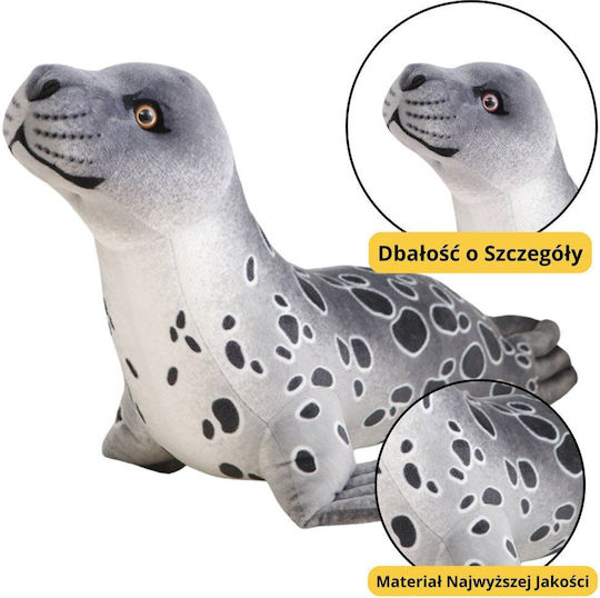Plush Seal Cuddle Toy Gray 37cm
