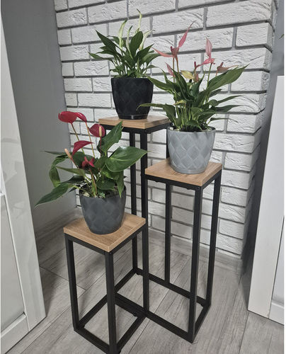 Ruhhy Metal Plant Tower Brown 67cm