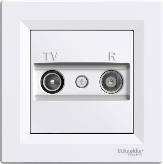 Schneider Electric Asfora TV and Radio Antenna Socket Aerial in White color EPH3300221