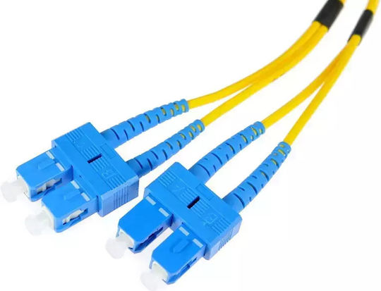 Qoltec Qoltec Optical Fiber Cable SC/UPC-SC/UPC 3m Yellow
