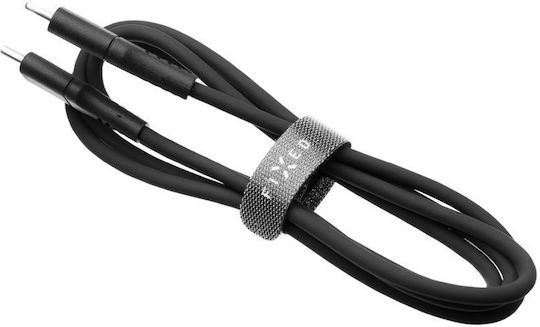 Cablu De Încărcare Și Transfer Date Din Silicon Fix Conectori Usb-c/usb-c Suport Pd 1,2 M Usb 2.0 60 W Negru