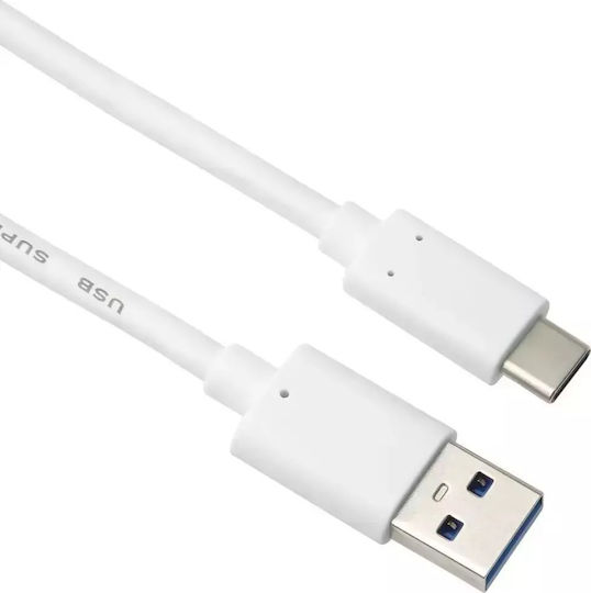 PremiumCord Regular USB 2.0 Cablu USB-C bărbătesc - USB-A 60W Alb 1m (KU31CK1W)