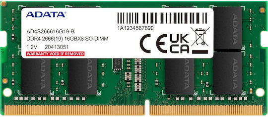 Adata 16GB DDR4 RAM cu Viteză 2666 pentru Laptop (AD4S266616G19