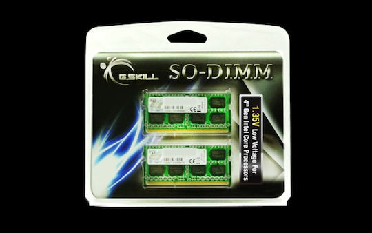 G.Skill F3 Series DDR3L 8GB Memory RAM with 2x4GB Modules and Speed 1600 for Laptop