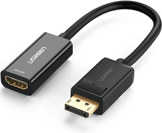 Ugreen Adapter Βίντεο Θύρα Οθόνης "mm137" Dp T Hdmi 4k Uhd 3840 X 2160 Στα 60 Hz 0,25m Μαύρο