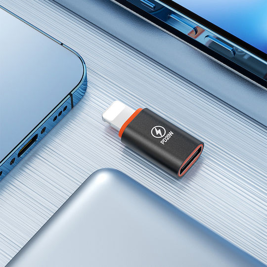 Techsuit Μετατροπέας Lightning male σε USB-C female 1τμχ