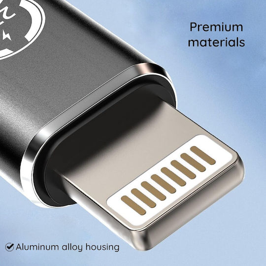 Techsuit Converter USB-C female to Lightning male Gray 1pcs