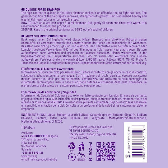 Milva Шампоан against Hair Loss for Добре Hair 1x200ml