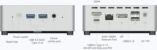 Minisforum UN100L Мини PC (N-Series N100/16GB DDR5/512GB SSD/W11 Pro)