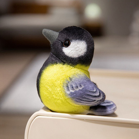 Small Blue Plush Bird Tit Finch 10cm