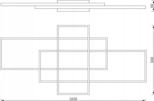Masterled Deckenleuchte Schwarz mit Integrierter LED und Fernbedienung