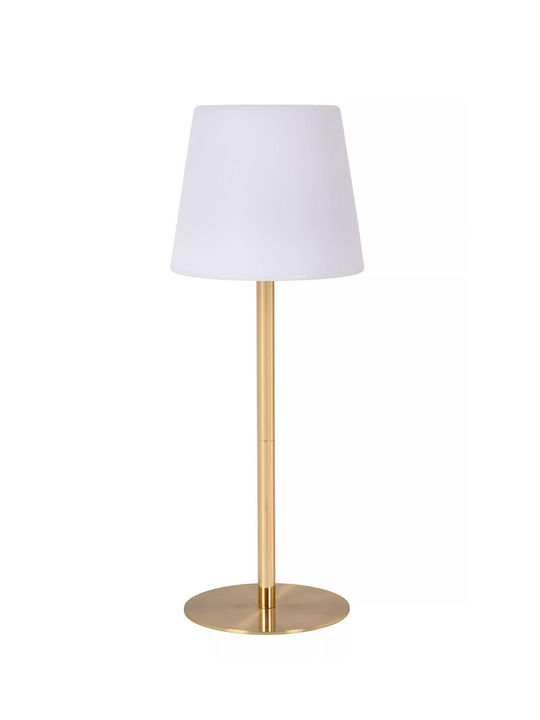 Lucide Lightning Tyon Table Lamp LED with Gold Shade and Base