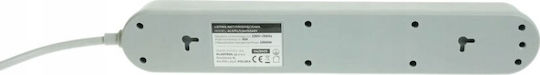 Plastrol Power Strip Safety 5 Sockets with Switch and Cable 3m Gray