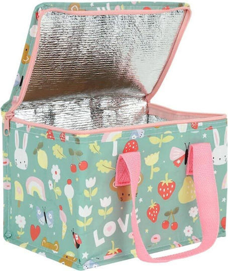 A Little Lovely Company School Insulated Hand Lunch Bag 5.5lt Ice-cream Green 16 x 16 x 23cm