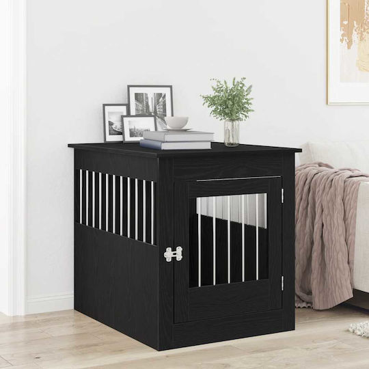vidaXL Dog House Wooden Outdoor Black 64.5x71x80cm