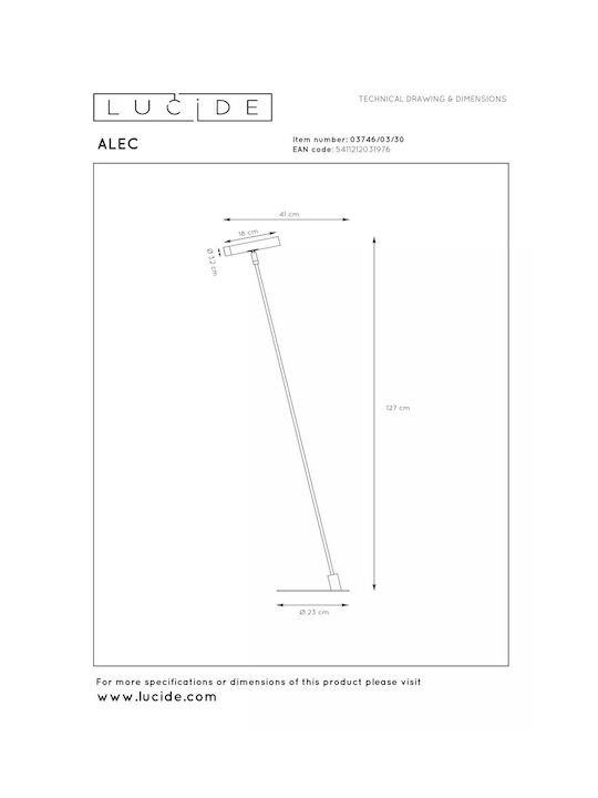 Lucide Lightning Lucide Lampa de podea Negru