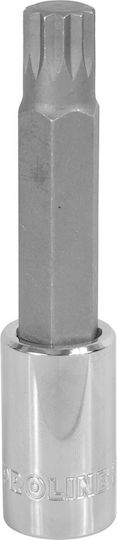 Proline Bit-Stecknuss mit Spline-Bit und Antriebsvierkant 1/2'' Größe M6x100mm 1Stück