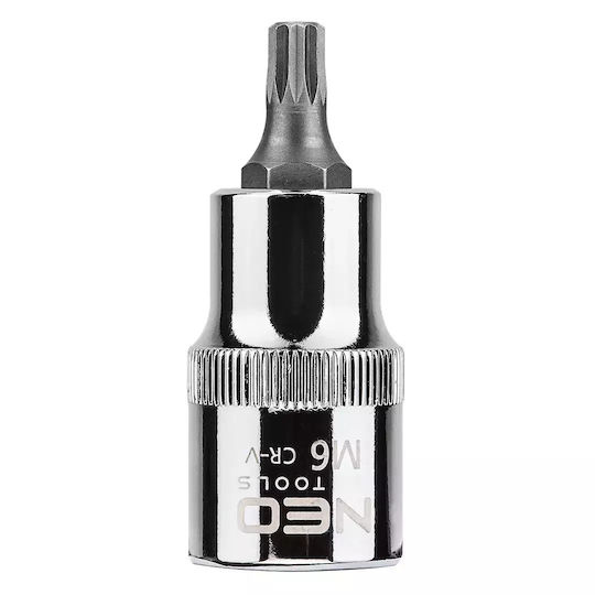 Neo Tools Bit-Stecknuss mit Spline-Bit und Antriebsvierkant 1/2'' Größe M6x55mm 1Stück