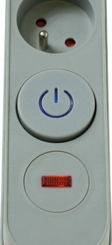 Plastrol Power Strip Safety with Switch and Cable 3m Gray