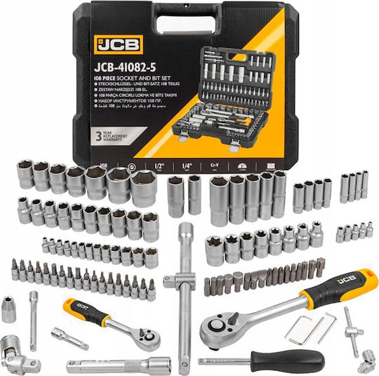 JCB Set Ratchet 1\2" & 1\4" 108pcs