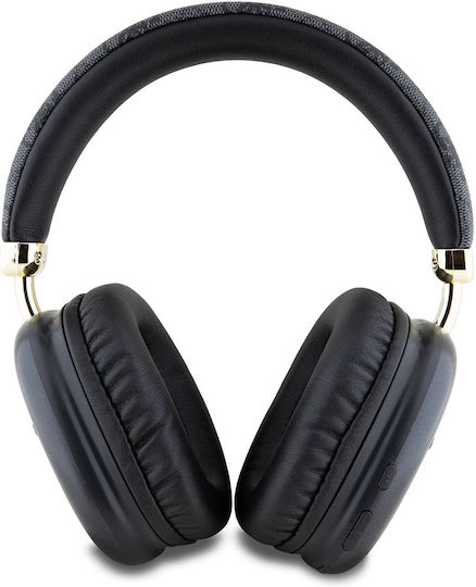 Guess 4G Gold Triangle Logo Безжични / Жични Over Ear Слушалки с 32 часа Работа и Бързо Зареждане Черни