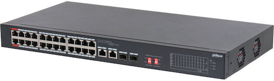 Dahua S3226-24ET-240 Неуправляем L2 PoE Switch с 26 Портове Ethernet и 2 SFP Портове
