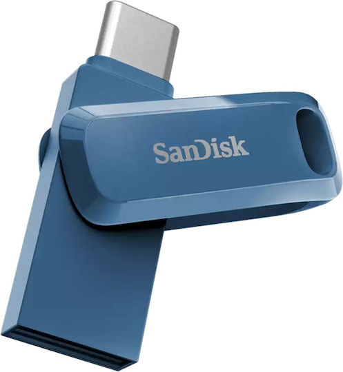 Sandisk Ultra Dual 256GB USB 3.1 Stick mit Verbindung USB-A & USB-C Blau