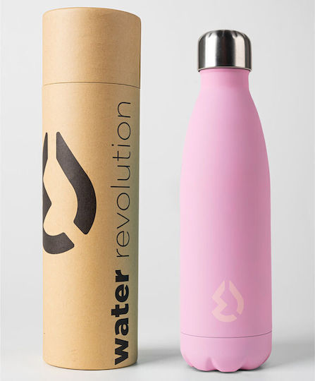 Water Revolution Μπουκάλι Θερμός Ανοξείδωτο 500ml Ροζ