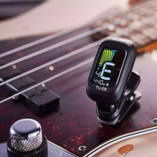 Boss Chromatic Tuner TU-02 Clip Tuner in Black Color
