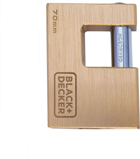 Black & Decker Месингово Лукето Моноблок с ключ 70мм Черен 1бр