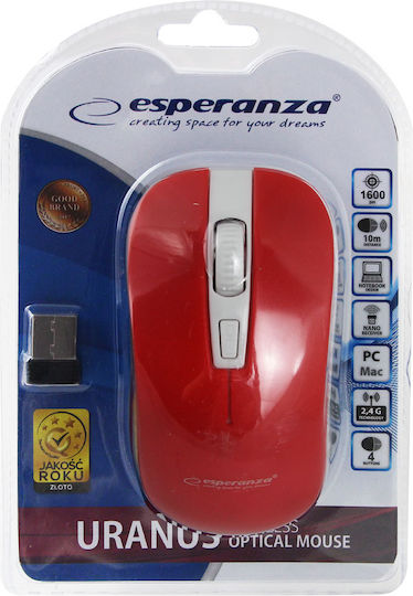 Esperanza Uranus Wireless Mouse Red